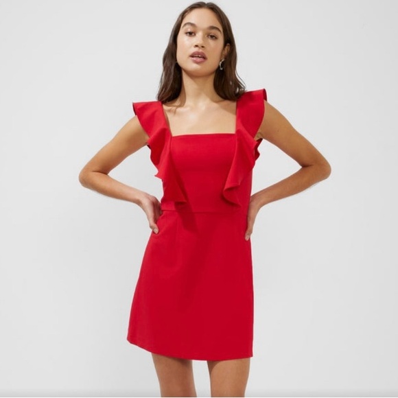 French Connection Whisper Red dress - Picture 3 of 5